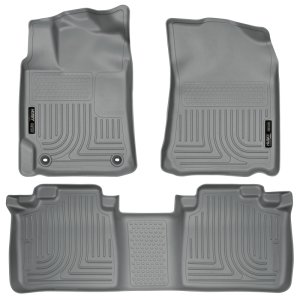 Toyota Camry Floor Liners - Front + Rear - Husky Liners - WeatherBeater - Gray - 2012